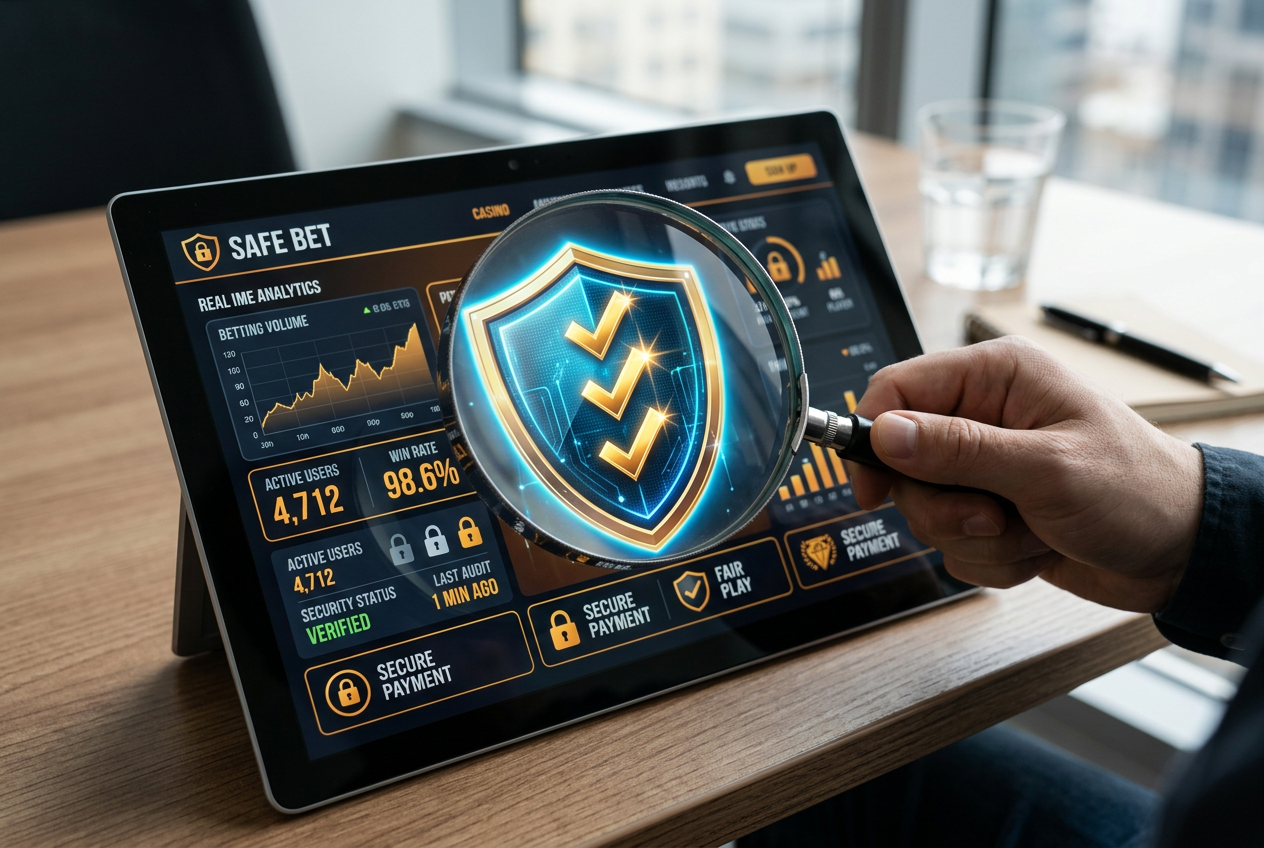 Ilustrace procesu expertního auditu bezpečnosti online kasina